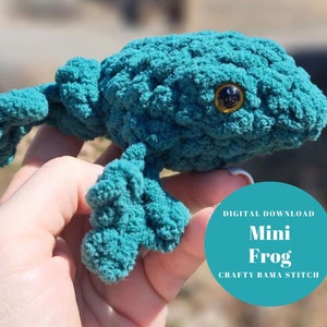 Crochet PATTERN - Mini Frog, Amigurumi Pattern, Pattern, Crochet Pattern, Flamingo Pattern, Crochet Flamingo Patterns, Mini Amigurumi