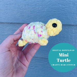 Crochet PATTERN - Mini Turtle,  No-Sew, Amigurumi Pattern, Pattern, Crochet Pattern, Turtle Pattern, Crochet Turtle Patterns, Mini Amigurumi