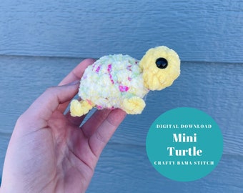 Crochet PATTERN - Mini Turtle,  No-Sew, Amigurumi Pattern, Pattern, Crochet Pattern, Turtle Pattern, Crochet Turtle Patterns, Mini Amigurumi
