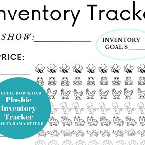 Doudou Market Tracker, Tracker, Exposition d'artisanat, Téléchargement numérique, Feuille de marché au crochet, PDF au crochet, PDF de suivi, Feuille de marché