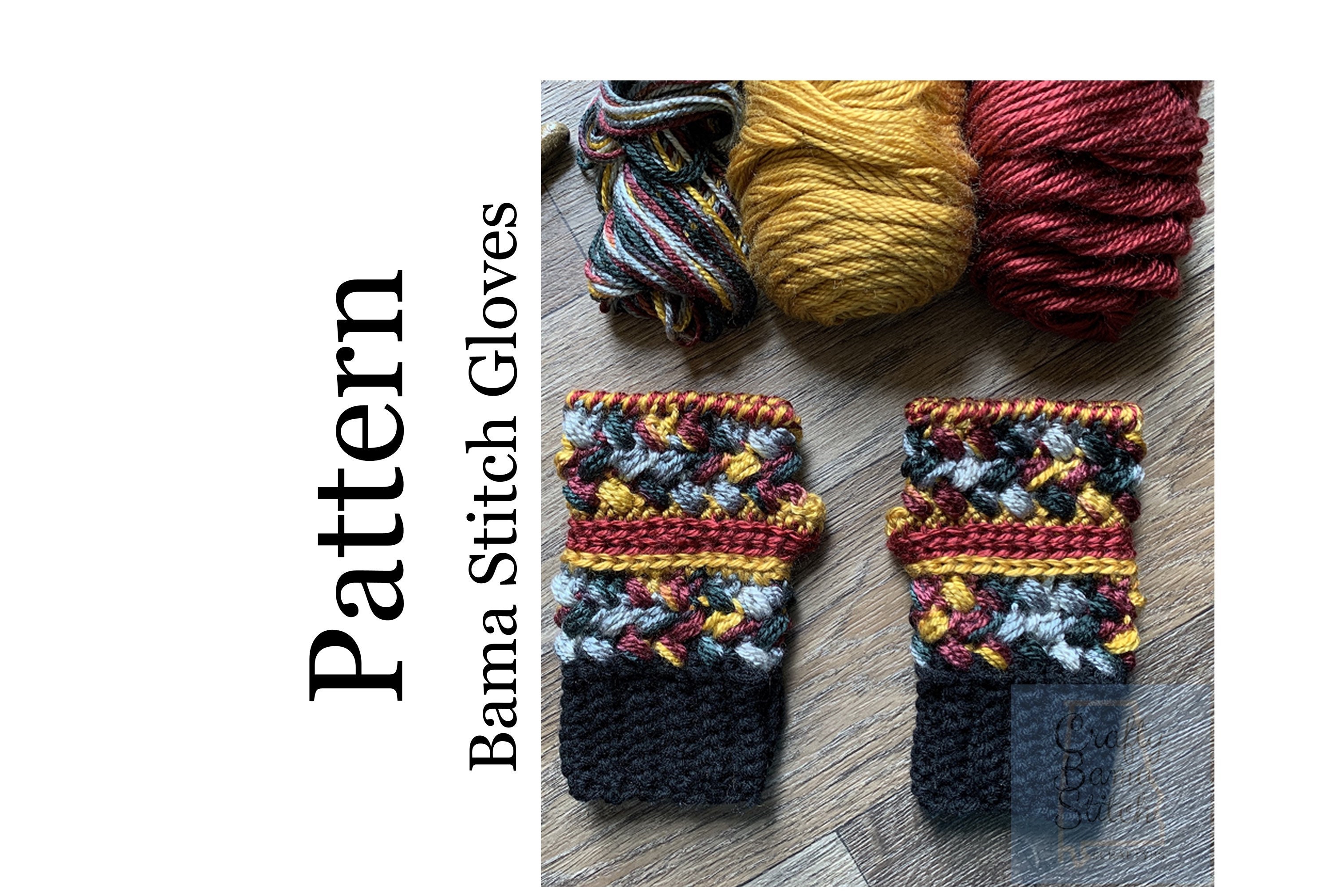 Bama Stitch Gloves Crochet Pattern Glove Pattern Glove - Etsy