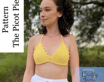 The Picot Piece, Crochet Bikini, Crochet Bikini Top, Crochet bikini Pattern, Crochet Bikini Top Pattern, Crochet Top, Crochet Top Pattern