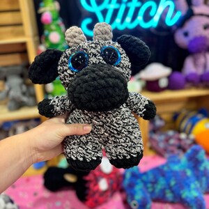 Ready to Ship - Cow Plushie, Cow Stuffed Animal, Cow gift, Stuffed animal, Farm Nursery Decor, Plush Cow, Cow, Crochet Cow, Cow Snuggler