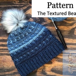 The Textured Beanie, Crochet PATTERN, Crochet Beanie Pattern, Beanie Crochet Pattern, Beanie Pattern, Crochet Pattern, Hat Pattern, Pattern