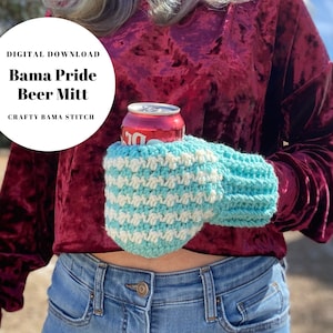 Bama Pride Beer Mitt, haakpatroon, Drink Buddy Patroon, Wine Mitt Patroon, Beer Mitt Patroon, Drink Handschoen Patroon, Drink Mitt Patroon