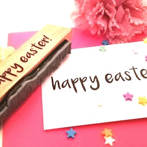 Stempel happy easter Hase Stempel Frühling Holzstempel Waldtier