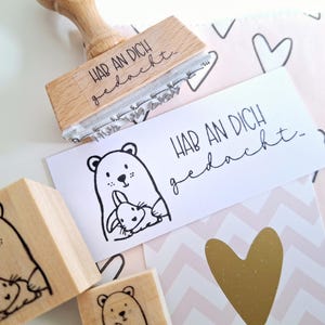 Stempel Bär Geburtstag Stempel Waldtier Hase Freundschaft Stempel hab an dich gedacht