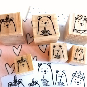 Stamp bear family birthday image 8