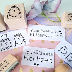 Stempel Bär Hochzeit Stempel Flitterwochen Brautpaar