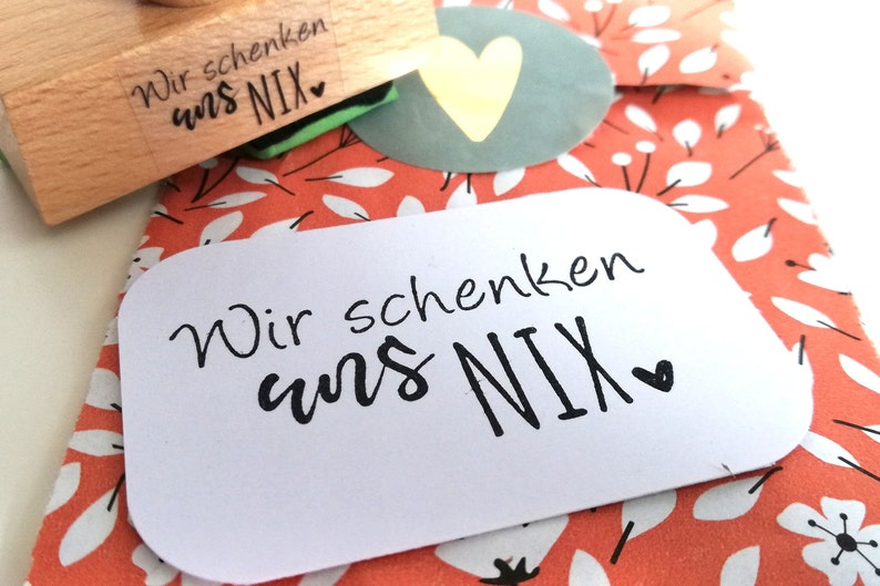 Stempel wir schenken uns NIX Herz Etsy.de