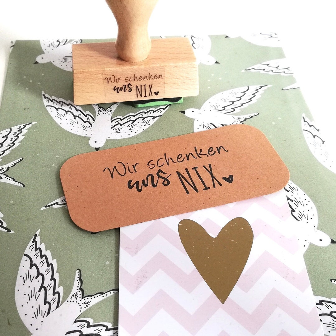 Stempel wir schenken uns NIX, Herz Etsy.de