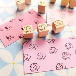 Stempel Igel Rotkehlchen Waldtier Stempel Schwein mini Tier Stempel