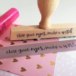 Stempel close your eyes, make a wish