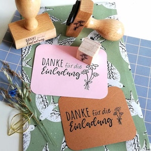 Stempel Bedankt voor de uitnodiging, madeliefje