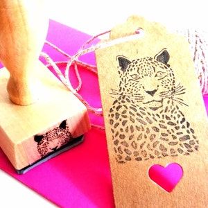 Carimbo de leopardo, carimbo de leopardo, carimbo de animal, carimbo de reserva de sucata, carimbo de animal selvagem, carimbo de diário com marcadores