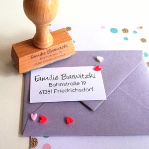personalisierter Stempel Adresse