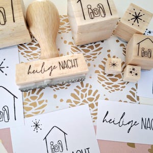 Stempel Krippe Weihnachten Stempel Advent Stern heilige Nacht
