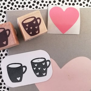 Juego de tazas de café con sellos