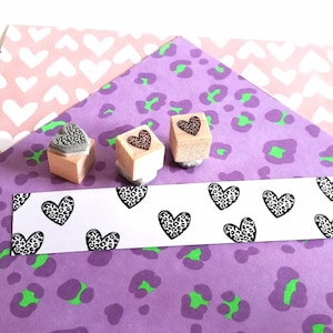 mini Stempel Herz Leopard