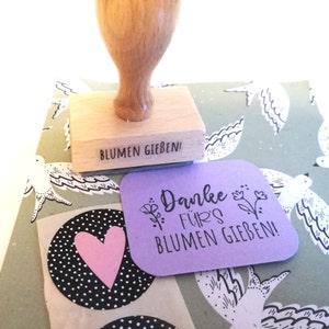 Stempel Bedankt voor het water geven van de bloemen!