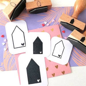 Maison de timbres Timbre de Noël L'automne à la maison
