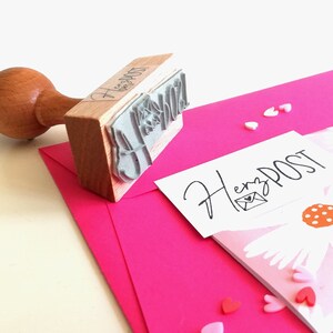 Timbre coeur courrier