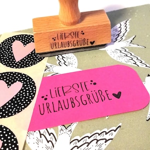 Stempel liefste vakantiegroeten, hart