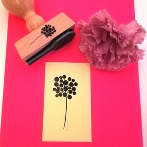Flor de sello, primavera de sello, flor de sello, sello con motivo floral, flor de sello de madera, sello bujo, sello de diario de balas