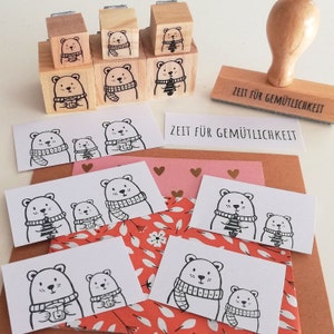 Stamp bear family