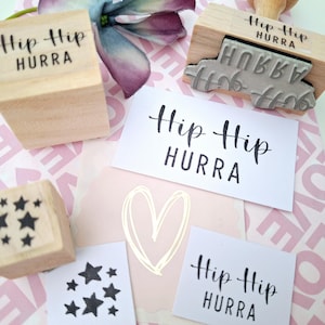 Stempel Hip Hip Hurra Schulanfang Party Geburtstag Einladung Geschenk