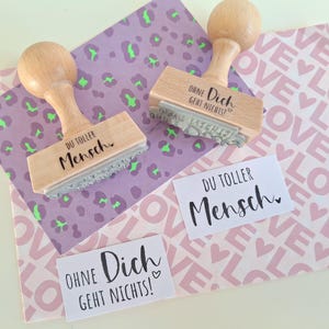 Stempel vriendschap dank u stempel cadeau-uitnodiging