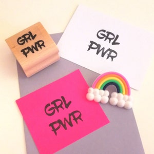 Stempel Girl Power, Stempel Spruch, Holzstempel Text, Bullet Journal Stempel, Stempel Motivation, Typo Stempel