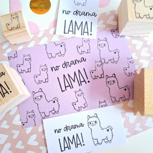 Stempel Lama Tier Stempel no drama Lama Stempel Freundschaft Geburtstag Stempel