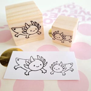 Sello Axolotl Amor Familia Animal