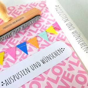 Stempel Geburtstag Kerze auspusten und wünschen