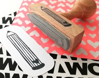 stamp pencil with heart