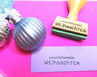 Stempel Weihnachten, Weihnachtsstempel, Stempel Advent, Nikolaus Stempel, Holzstempel Text, Stempel Typo