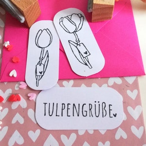 Stempel Tulpe, Tulpengrüße