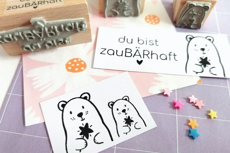 Stempel Bär Familie Stempel Muttertag Freundschaft Geburtstag Stempel Liebe zaubärhaft Bild 5