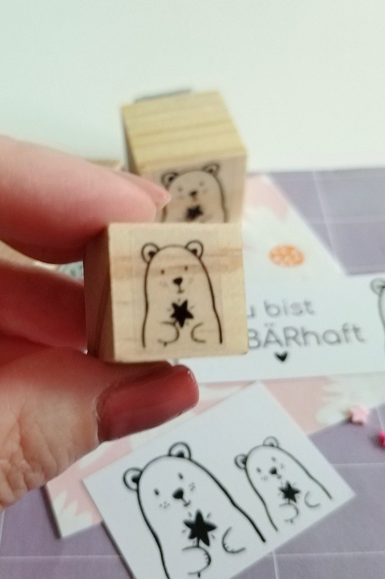 Stempel Bär Familie Stempel Muttertag Freundschaft Geburtstag Stempel Liebe zaubärhaft Bild 4