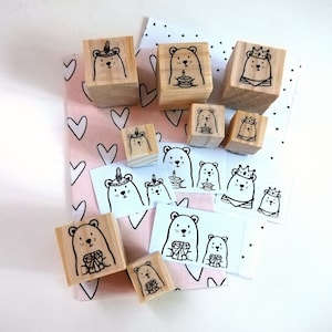 Stempel Bär Familie Geburtstag