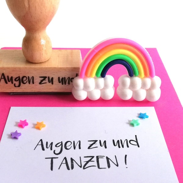 Stempel Augen zu und TANZEN!, Statement, Typo