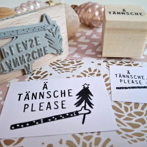 Stempel Tanne Weihnachten Ä Tännsche please Geschenk Stempel Nikolaus Advent merry Christmas