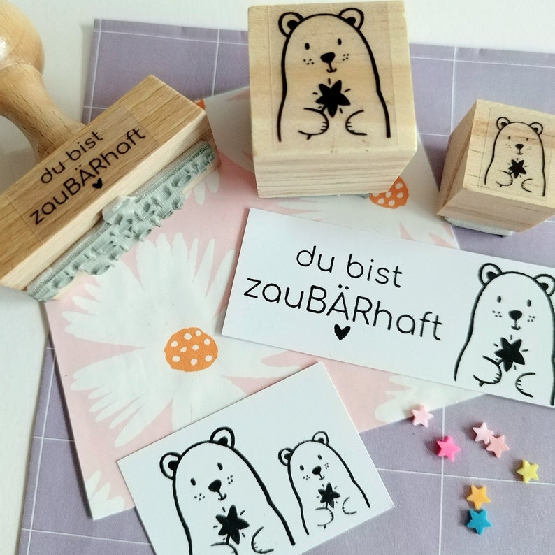 Stempel Bär Familie Stempel Muttertag Freundschaft Geburtstag Stempel Liebe zaubärhaft Bild 8