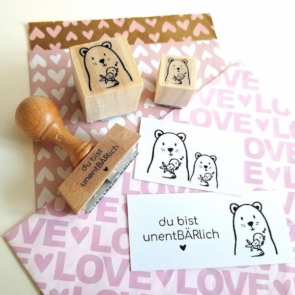 Stempel Bär Familie Stempel Muttertag Freundschaft Geburtstag Stempel Liebe