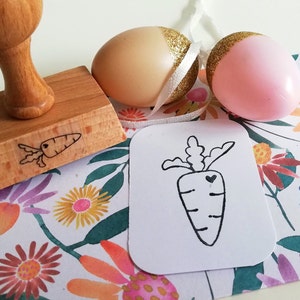 Stempel Möhre mit Herz