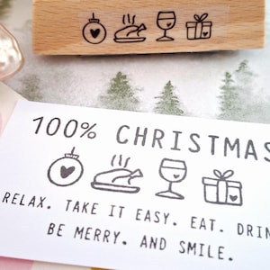 Stempel Weihnachten Geschenk Stempel Wein Gans Stempel Advent Weihnachtskugel