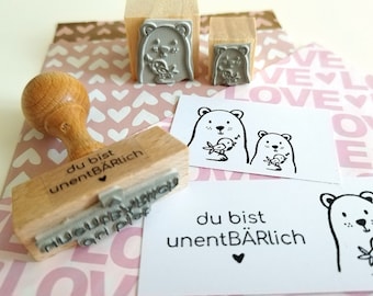 Bear stamp, family stamp, Mother's Day stamp, friendship stamp, birthday stamp, love stamp, indeBEARlich