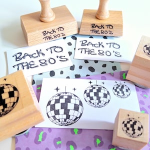 Stempel Disco Kugel Stempel Retro Achtziger Stempel Geburtstag Party Musik