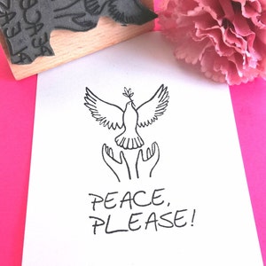 Stempel Friedenstaube, peace please, Spendenaktion